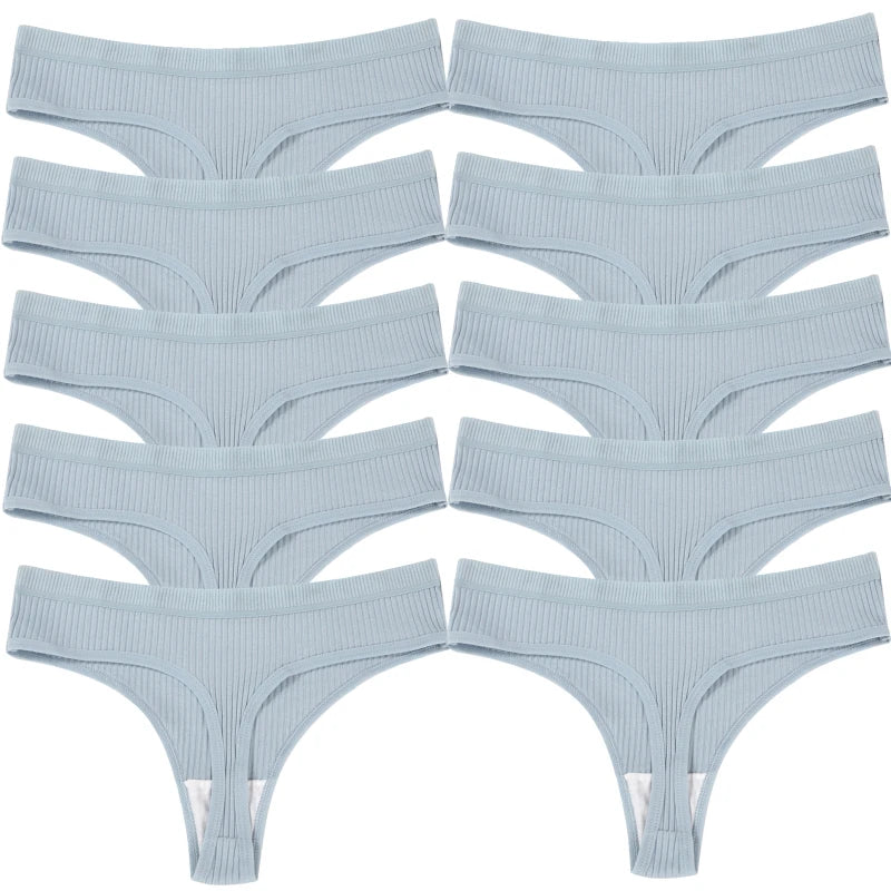 Cotton G-String Panties – Low Rise, Sexy – 3/10-Pack