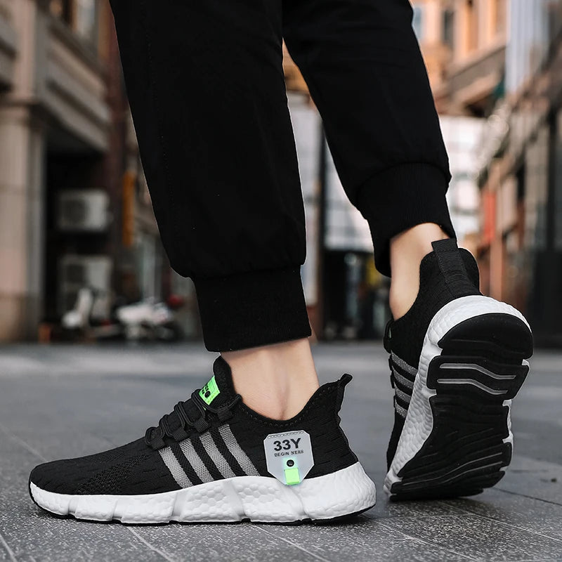 Lightweight Mesh Walking Sneakers — Plus Size Casual Tennis Shoes