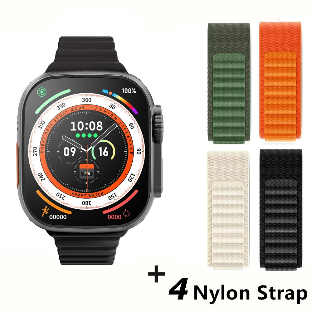 Smartwatch Ultra Pro – 49mm AMOLED, Wireless Charging, Sports & Fitness Mode