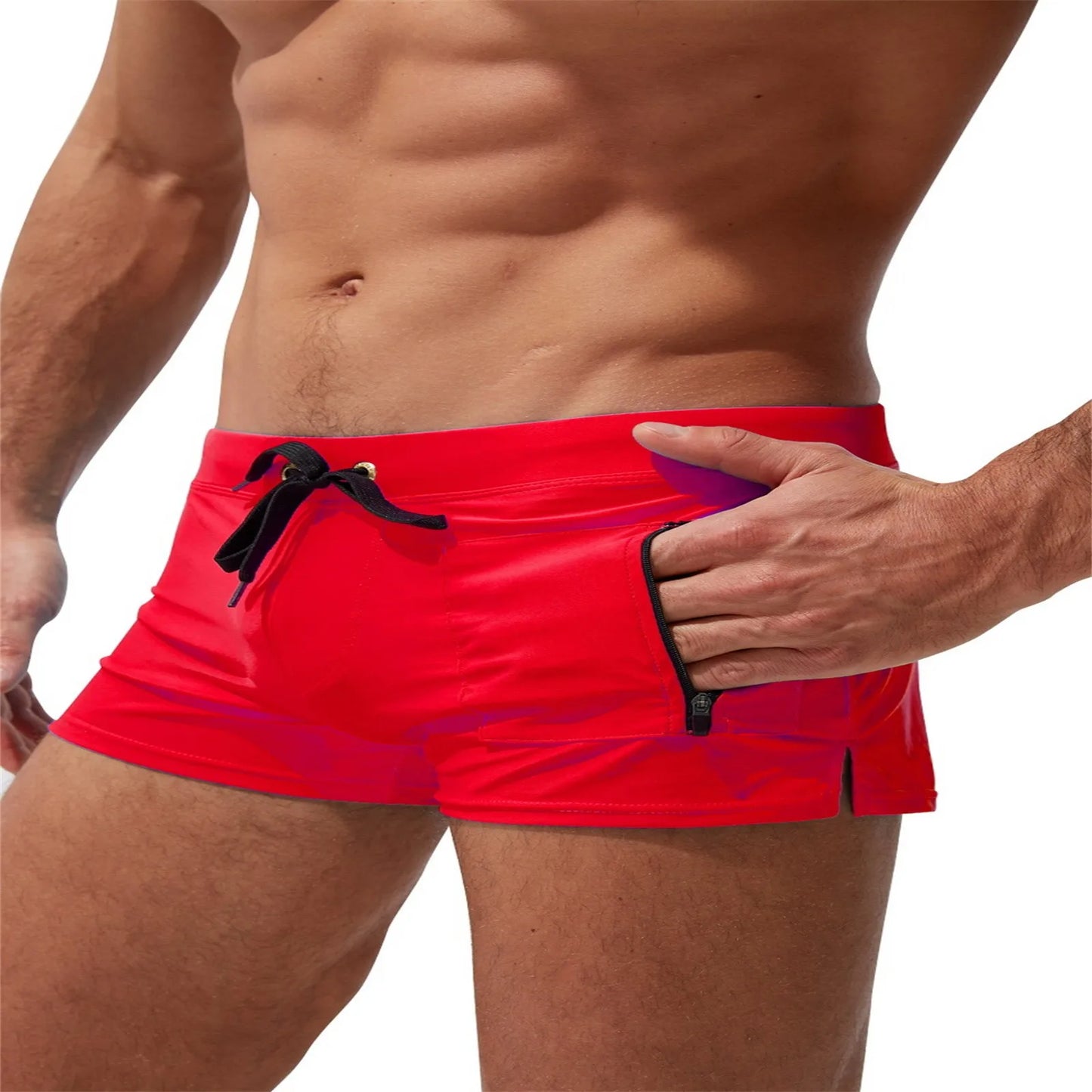 Swim Shorts with Zipper Pocket — Fast Dry Boardshort Joggers