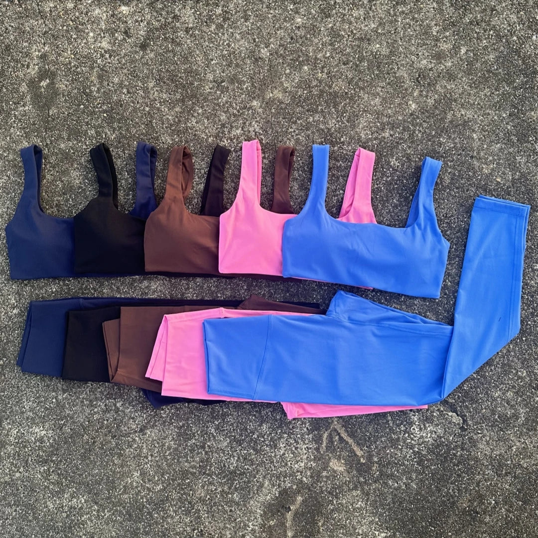 FlexBack Sculpt Set – Bra + High Waist Leggings