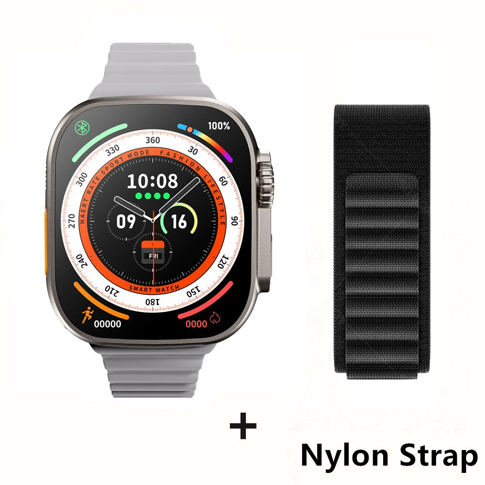 Smartwatch Ultra Pro – 49mm AMOLED, Wireless Charging, Sports & Fitness Mode
