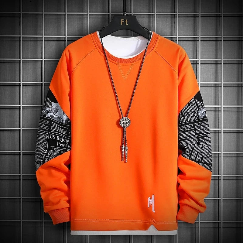 Patchwork Streetwear Crewneck