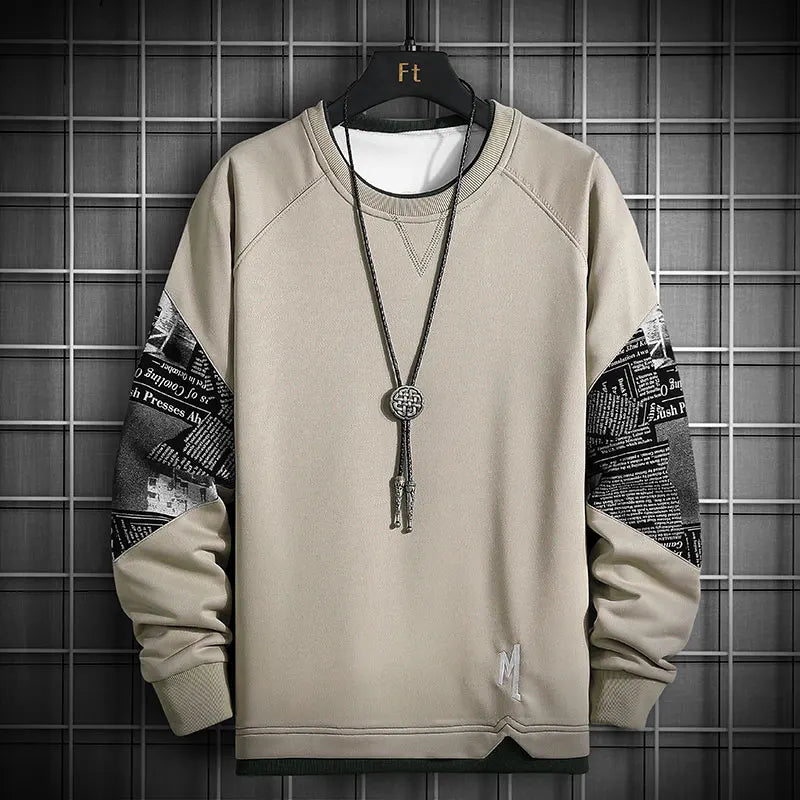 Patchwork Streetwear Crewneck