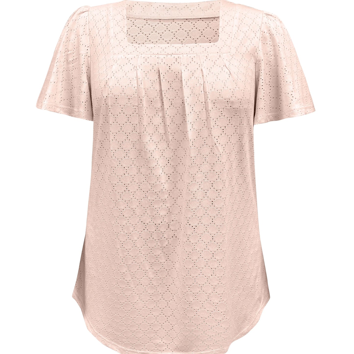 Grace & Ease – Plus Size Hollow Ruffle Sleeve Top