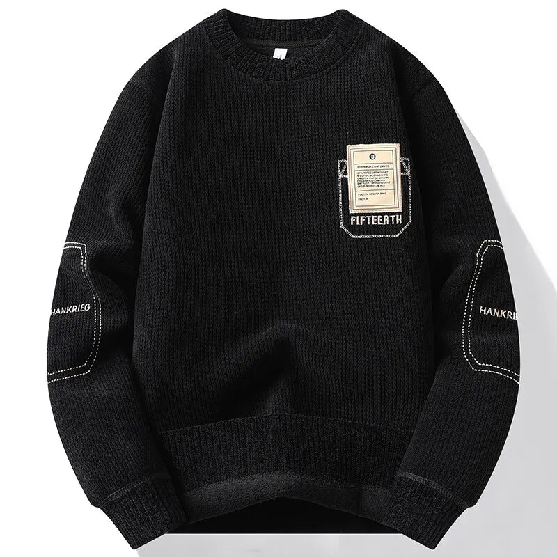 Fleece Lined Embroidered Sweater