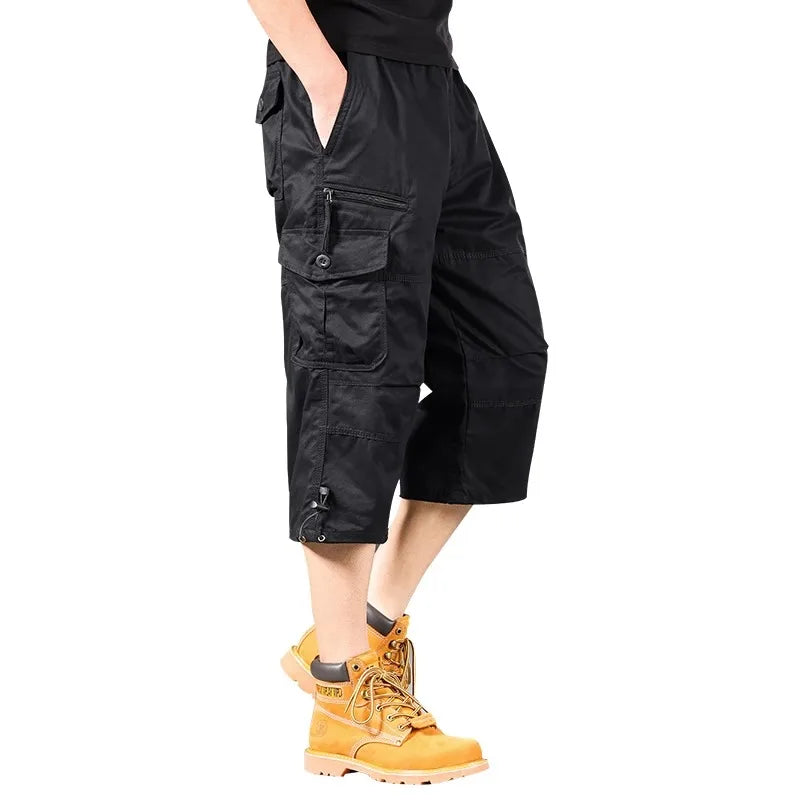 Relaxed Fit Multi-Pocket Jogger Shorts