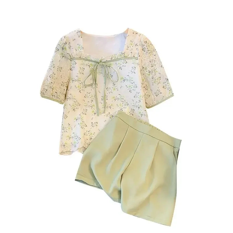 Elegant Office Shorts & Top Set – Classic Two Piece Suit