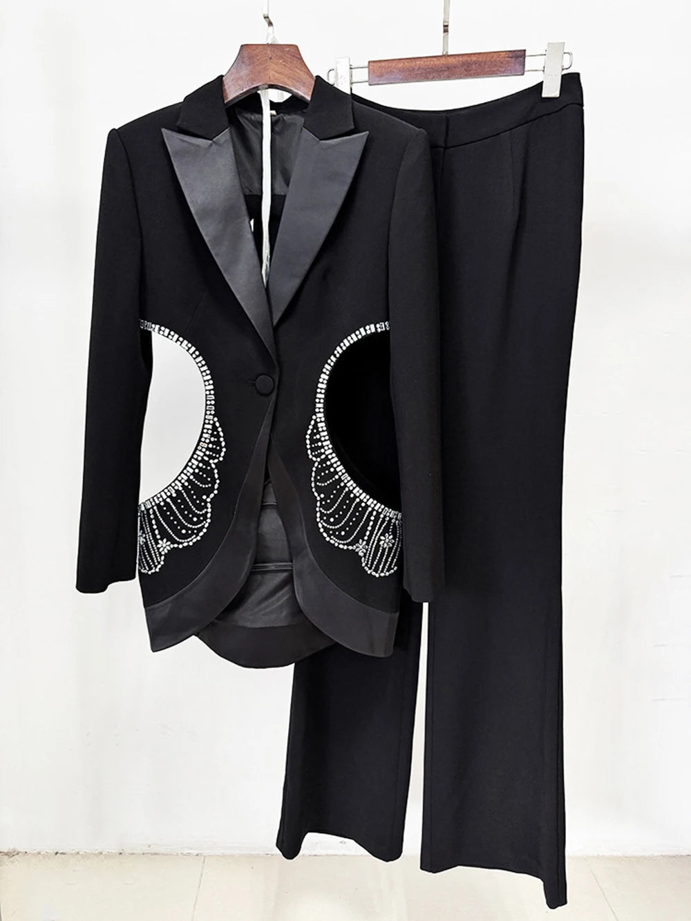 Diamond Blazer & Pants Designer Set