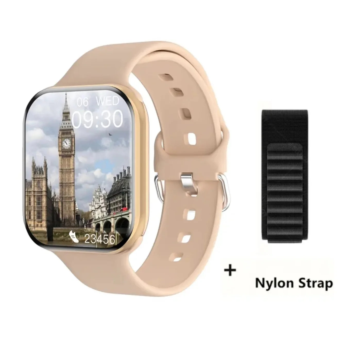 Smartwatch with Body Temp & GPS – NFC, Always-On Display, Sport Design