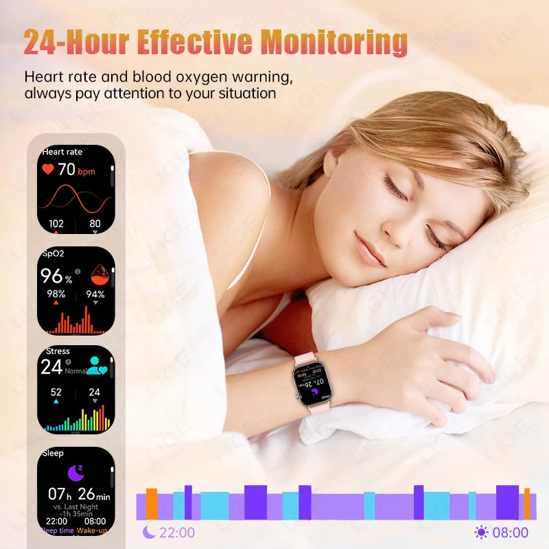 GPS Smartwatch with HD Screen – Waterproof Fitness Tracker