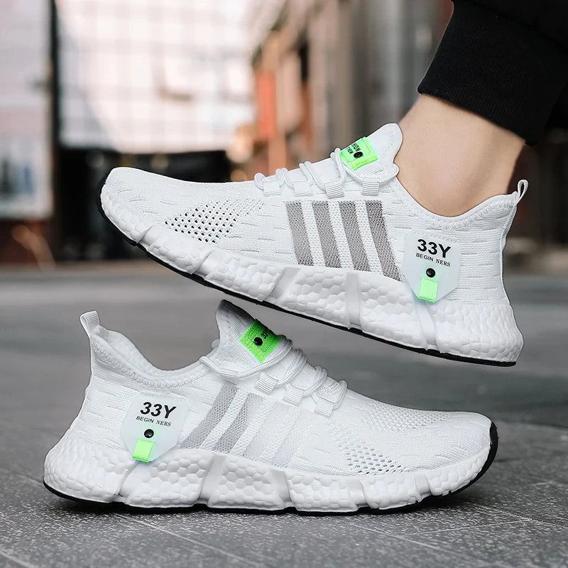 Lightweight Mesh Walking Sneakers — Plus Size Casual Tennis Shoes