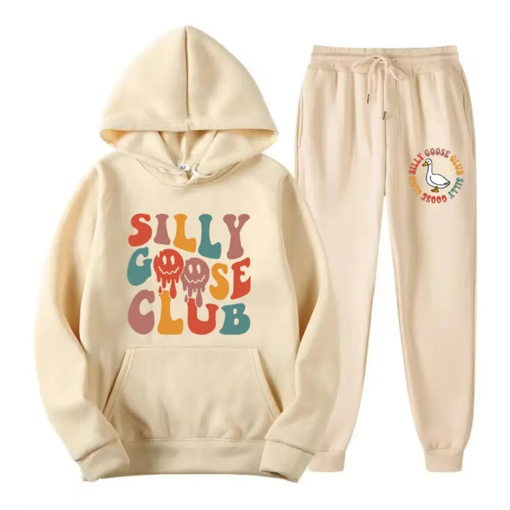 Loose Hoodie & Pants Set – Streetwear Printed Tracksuit