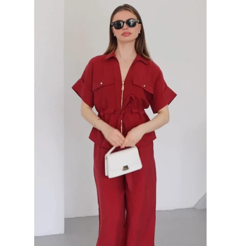 Loose Shirt & Pants Set – Chic Elegant Street Holiday Two Piece