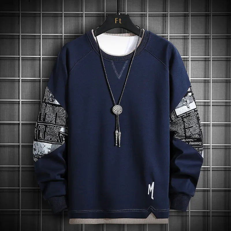 Patchwork Streetwear Crewneck