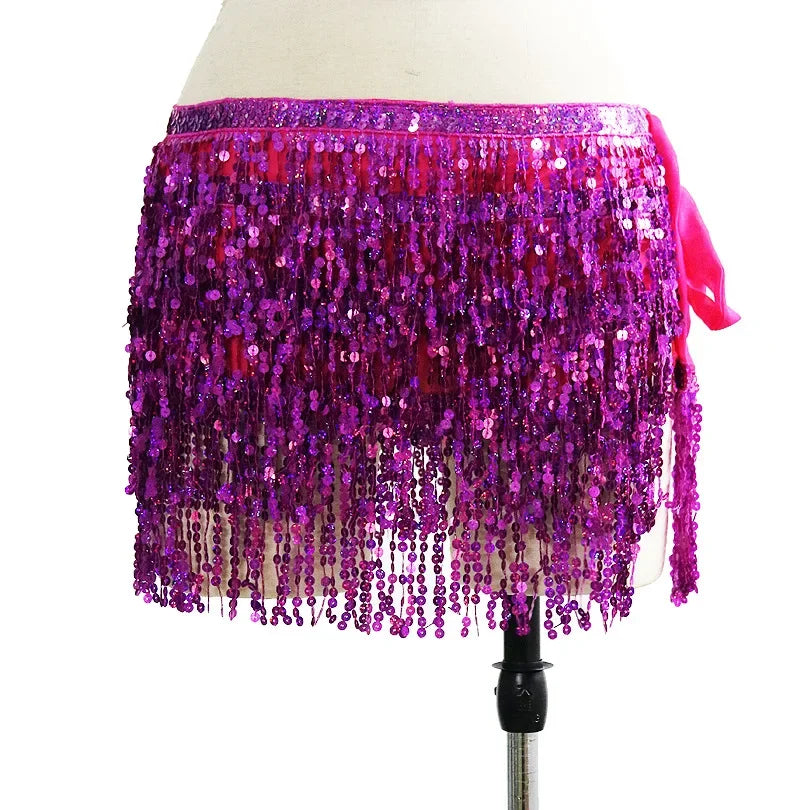 Sequin Tassel Mini Skirt — Dance & Party Ready