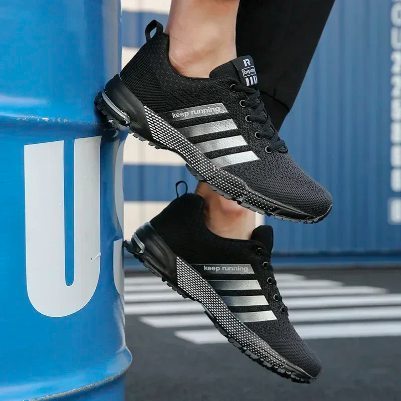 Breathable Mesh Running Sneakers — Lightweight Outdoor Athletic Jogging Shoes