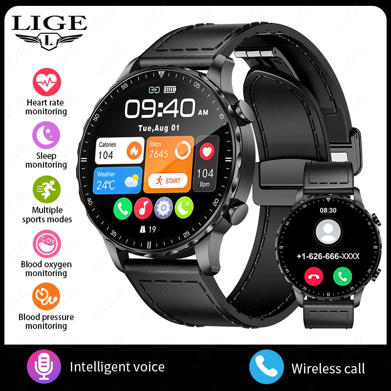 Magnetic Strap Smartwatch – Bluetooth Call, Health Monitor, Sports Features