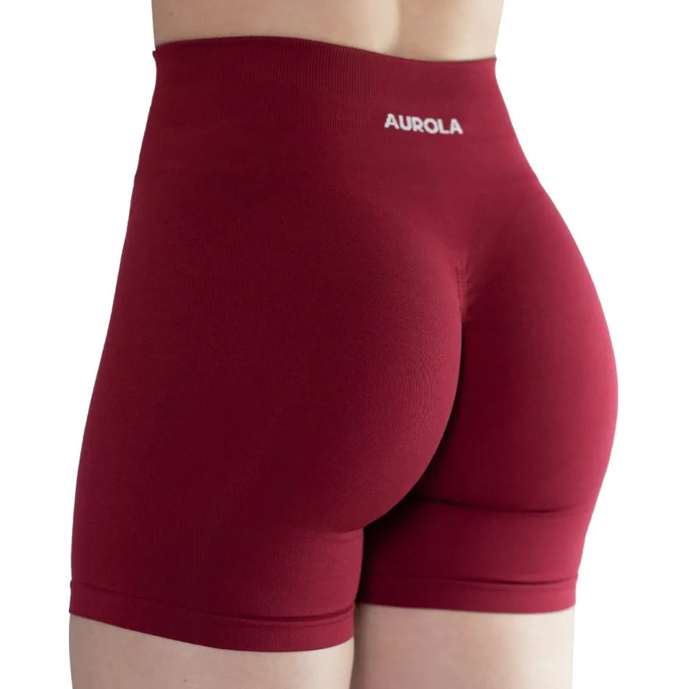 Seamless Scrunch Workout Shorts — Women's High Waist Gym & Yoga Fitness Shorts
