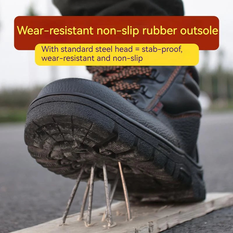Wear-Resistant Safety Boots — Steel Toe & Waterproof Anti-Puncture Build