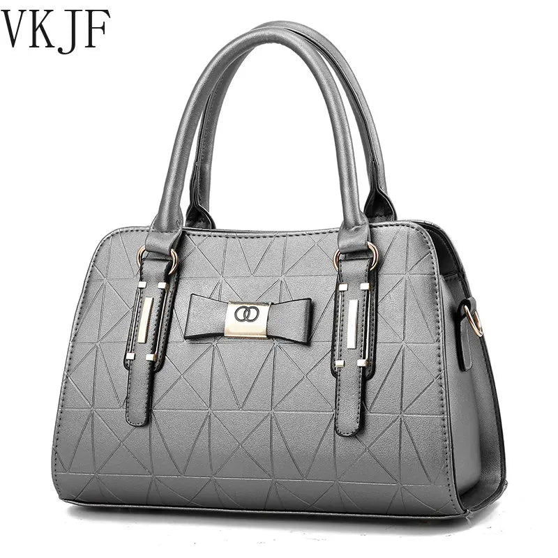 Large Capacity Casual Leather Tote | Top-Handle Bag