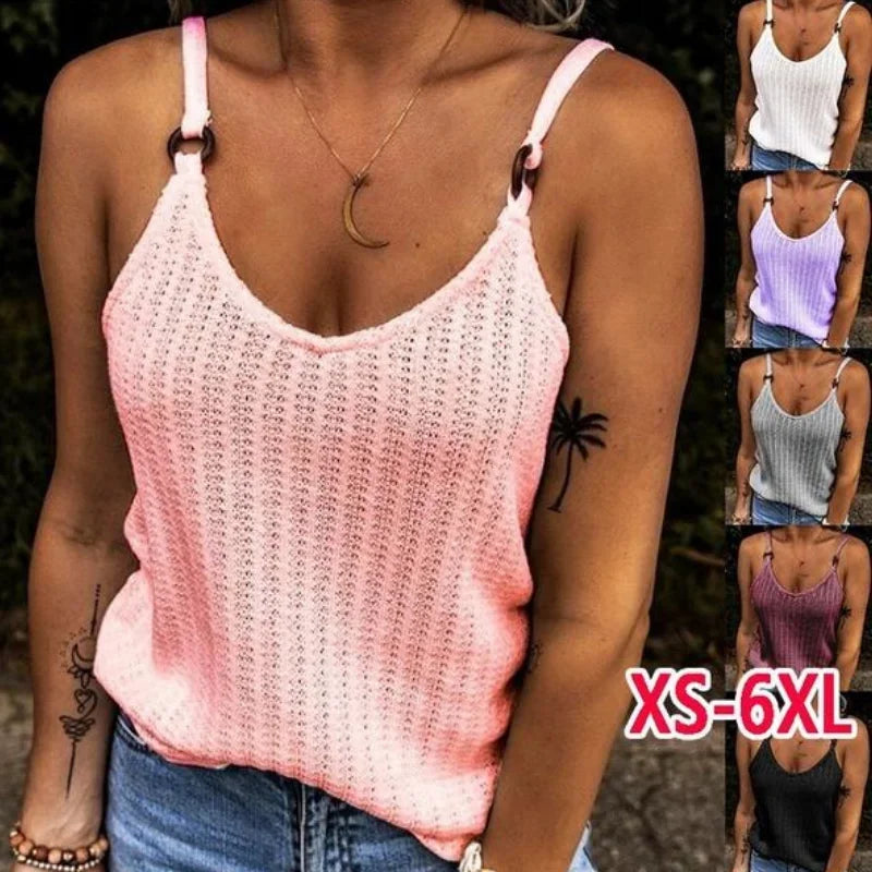 Backless Casual Tank Top — Loose Solid Sling