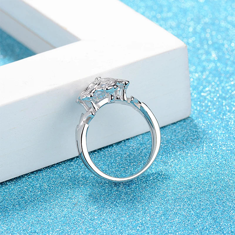 Silver Wedding Band – Galadriel Nenya Windmill Design for Couples