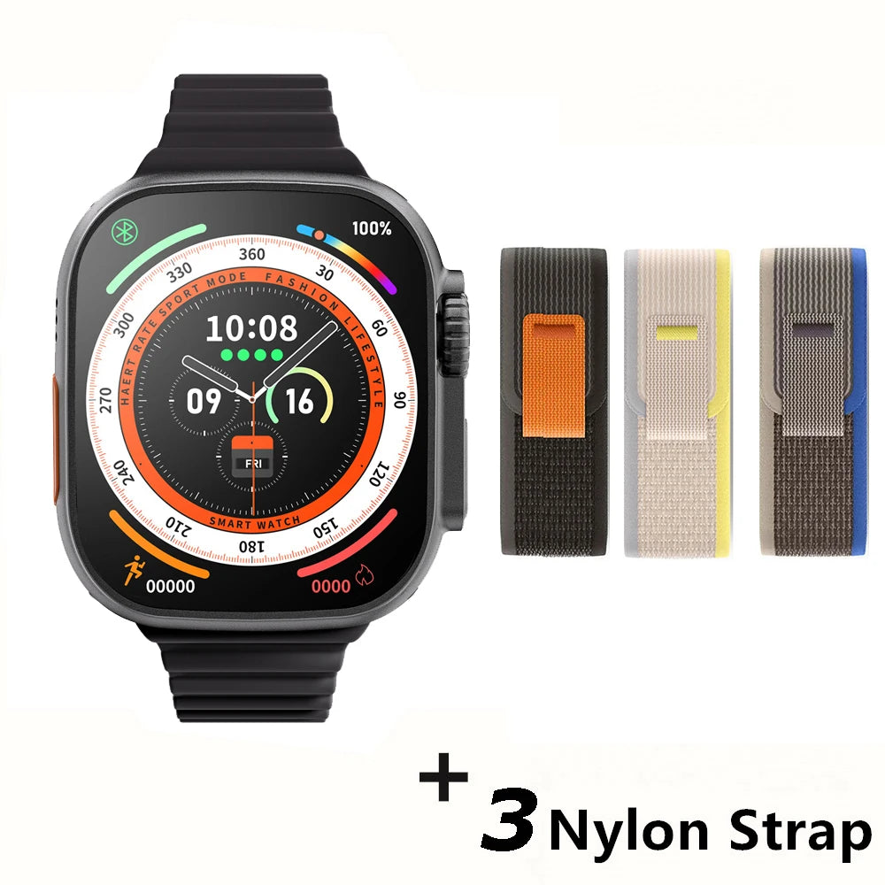 Smartwatch Ultra Pro – 49mm AMOLED, Wireless Charging, Sports & Fitness Mode