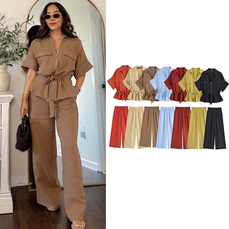 Loose Shirt & Pants Set – Chic Elegant Street Holiday Two Piece