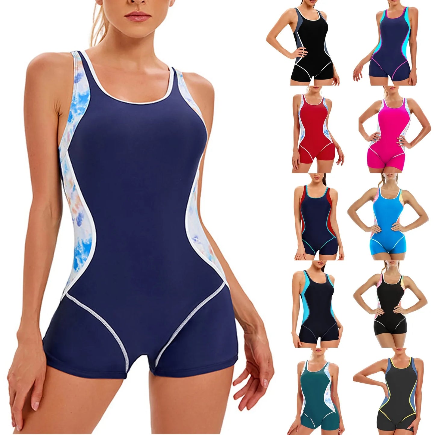 Colorblock Sport Swimsuit – Plus Size Edition