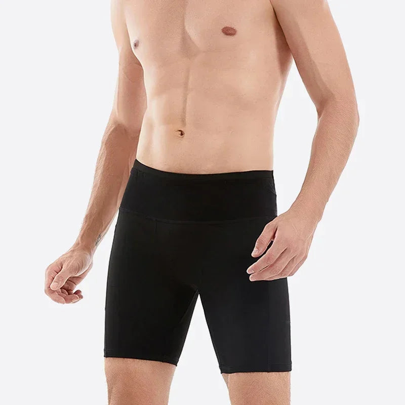 Multi-Pocket Compression Marathon Shorts – Quick Dry Jogging & Cycling