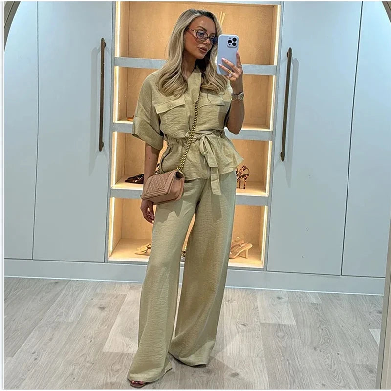Loose Shirt & Pants Set – Chic Elegant Street Holiday Two Piece