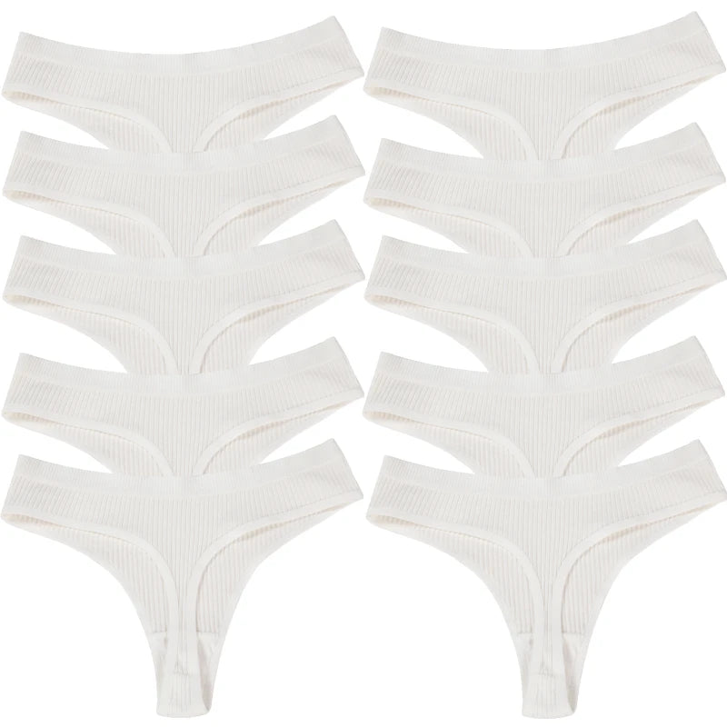 Cotton G-String Panties – Low Rise, Sexy – 3/10-Pack