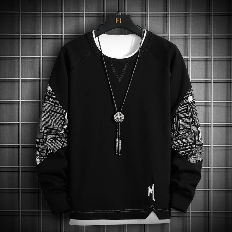 Patchwork Streetwear Crewneck