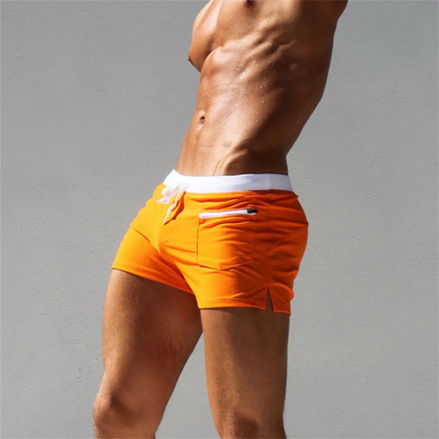 Swim Shorts with Zipper Pocket — Fast Dry Boardshort Joggers