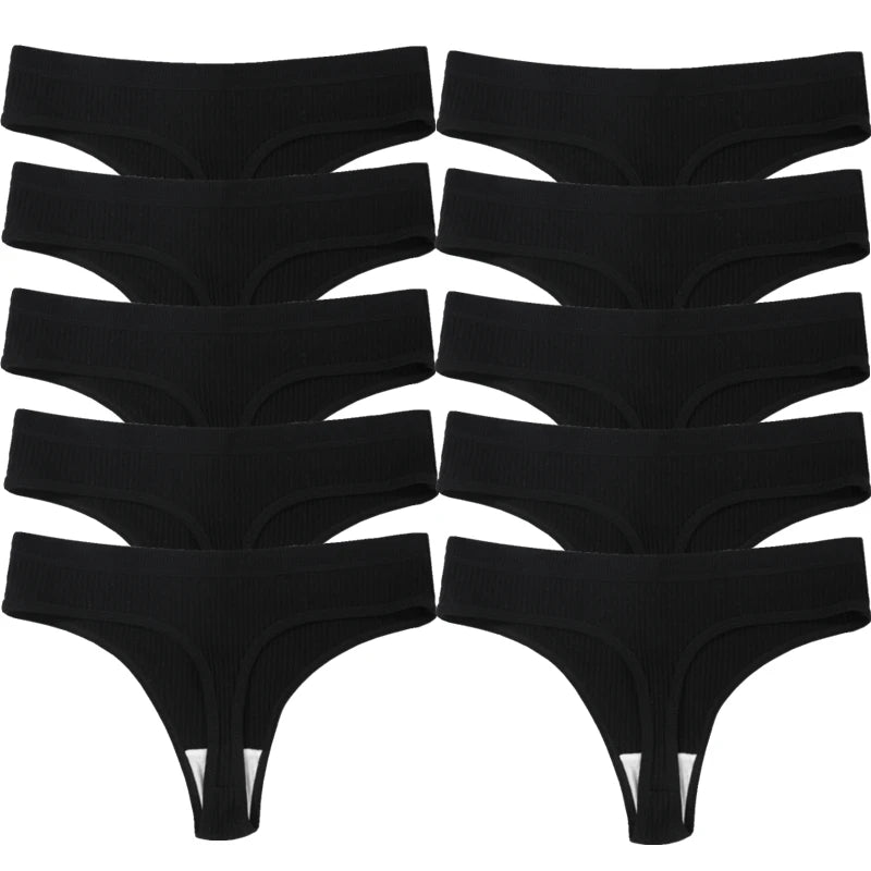 Cotton G-String Panties – Low Rise, Sexy – 3/10-Pack