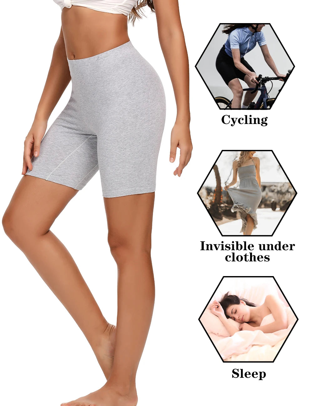 Plus Size Cotton Underwear – High Waist, Soft – 4-Pack
