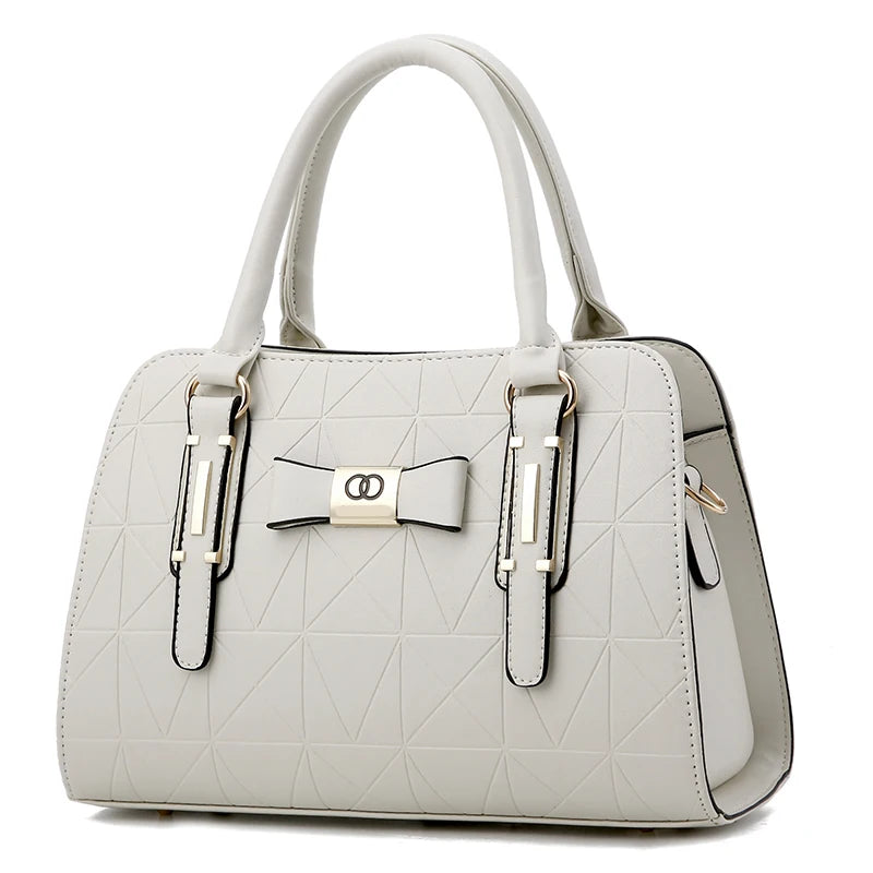 Large Capacity Casual Leather Tote | Top-Handle Bag