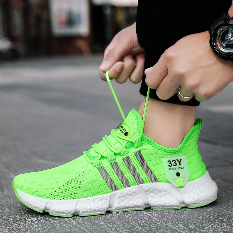 Lightweight Mesh Walking Sneakers — Plus Size Casual Tennis Shoes