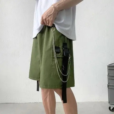 Gothic High Street Cargo Shorts – Black