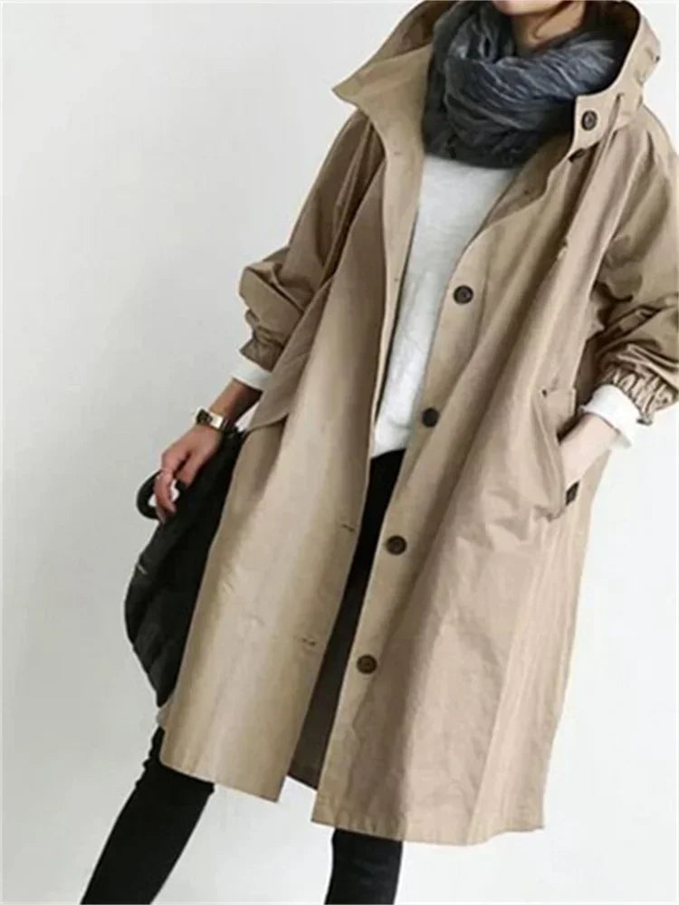 Hooded Long Overcoat