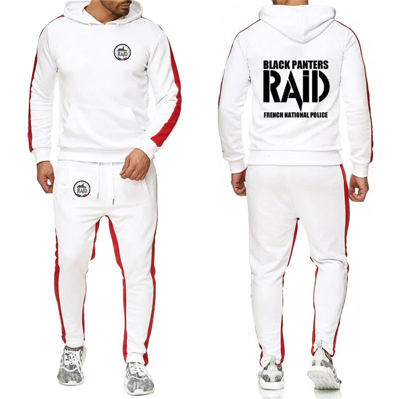 Solid Color RAID Hoodie & Pants Set – Spring Autumn