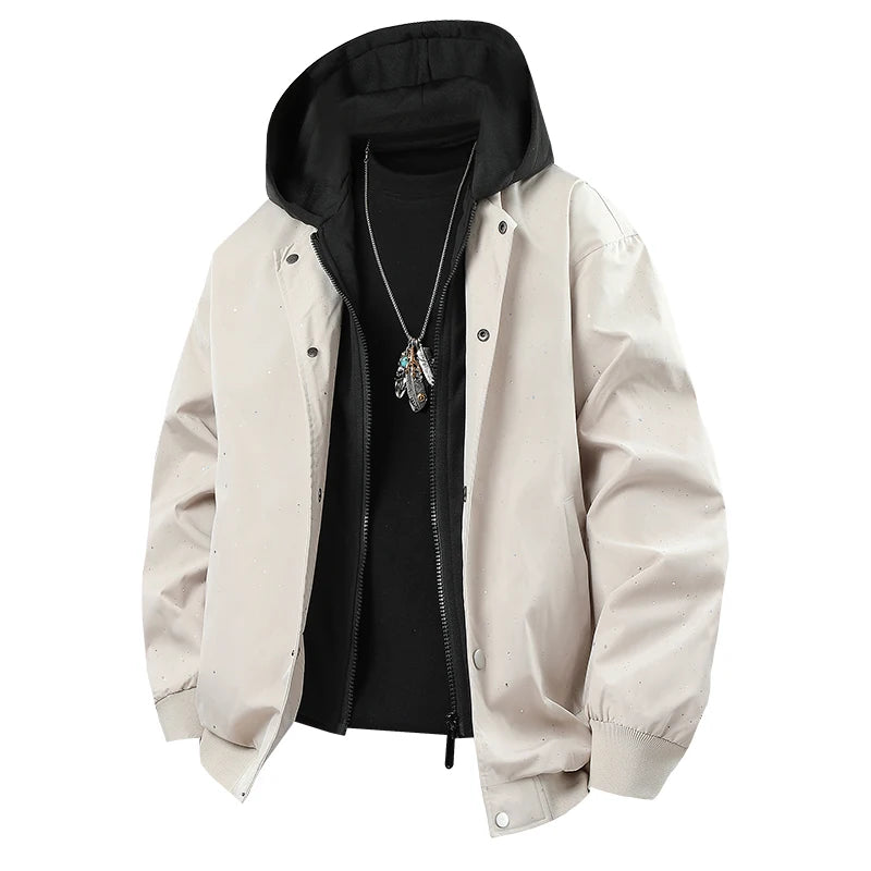Waterproof Windbreaker — Plus Size Cargo Coat, Casual & Functional