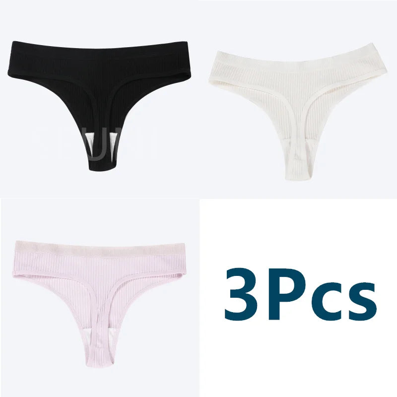 Cotton G-String Panties – Low Rise, Sexy – 3/10-Pack