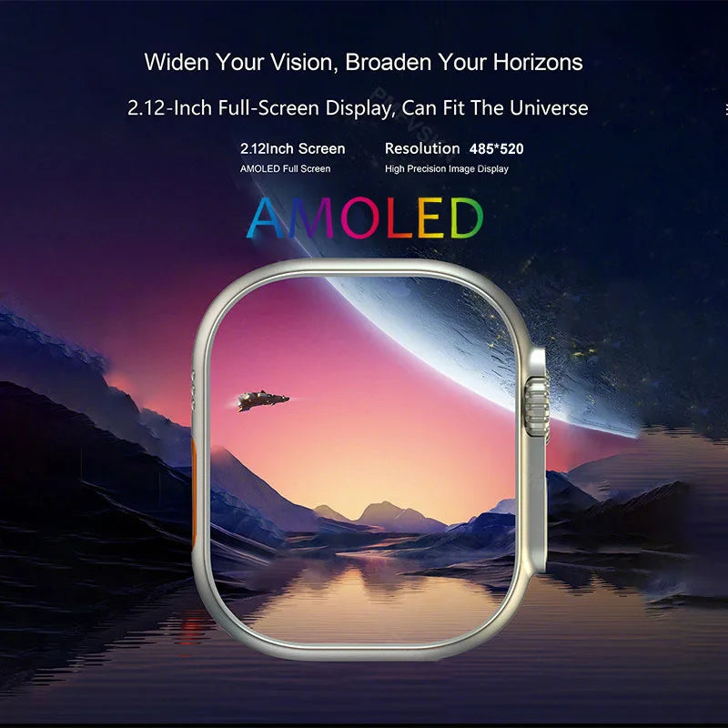 Smartwatch Ultra Pro – 49mm AMOLED, Wireless Charging, Sports & Fitness Mode
