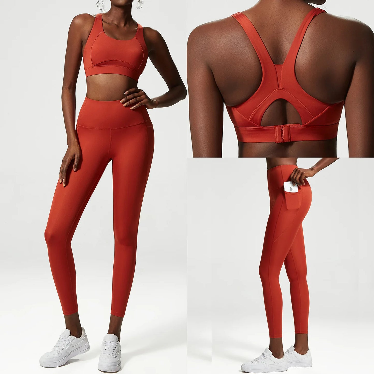 Seamless Activewear Set — Sculpted Bra & High-Waist Leggings