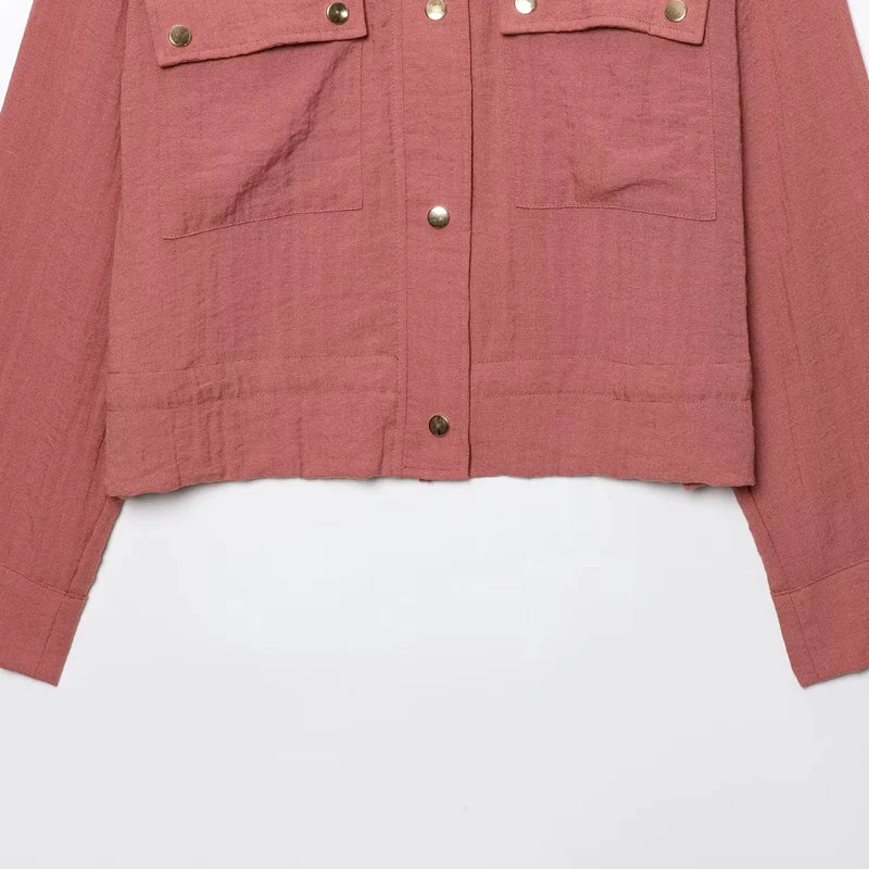 Cropped Button Bomber