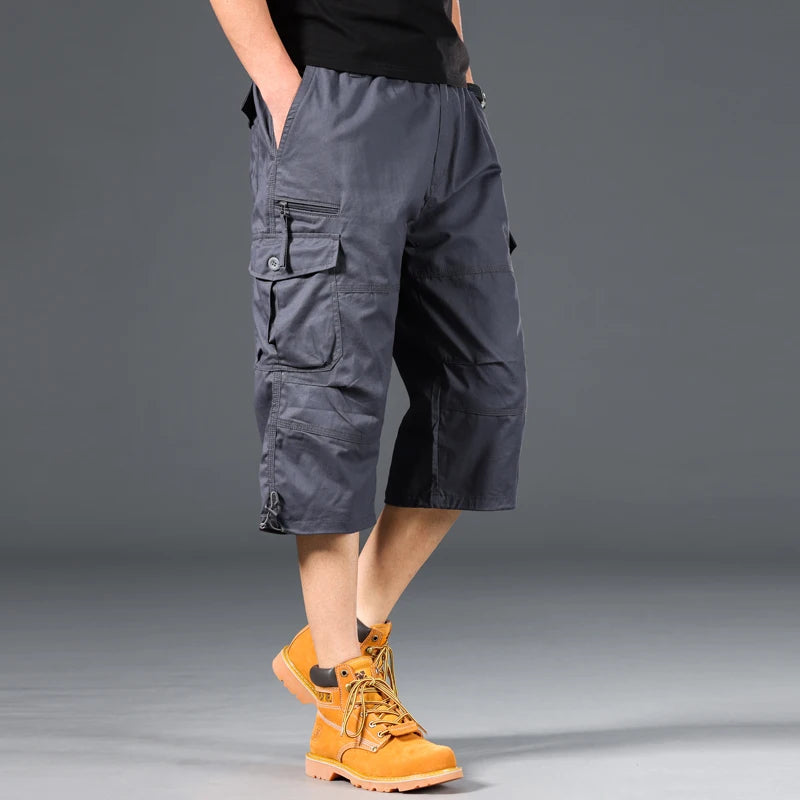 Relaxed Fit Multi-Pocket Jogger Shorts