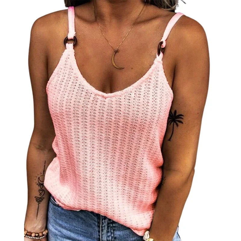 Backless Casual Tank Top — Loose Solid Sling
