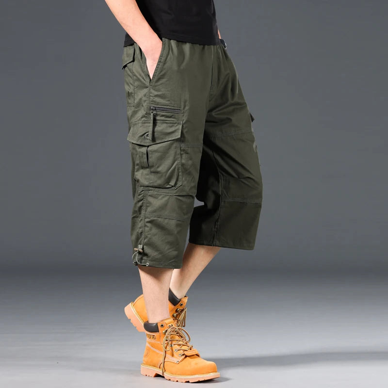 Relaxed Fit Multi-Pocket Jogger Shorts